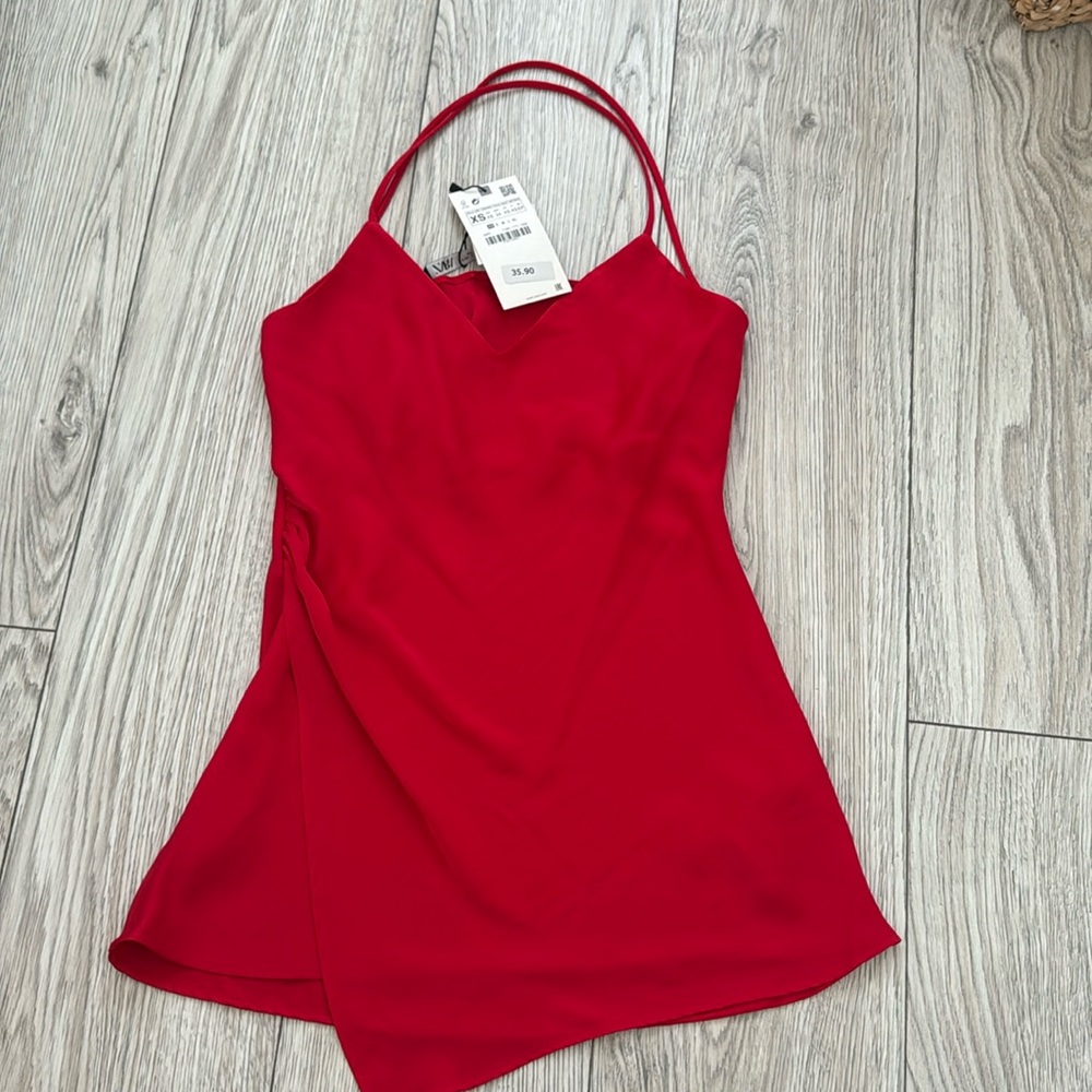 Zara red tank
